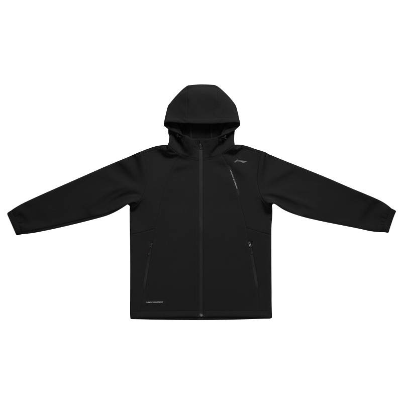 Li-Ning Li Ning Windproof Waterproof Fleece Lined Warm Hooded Casual Sports Trench Coat Unisex
