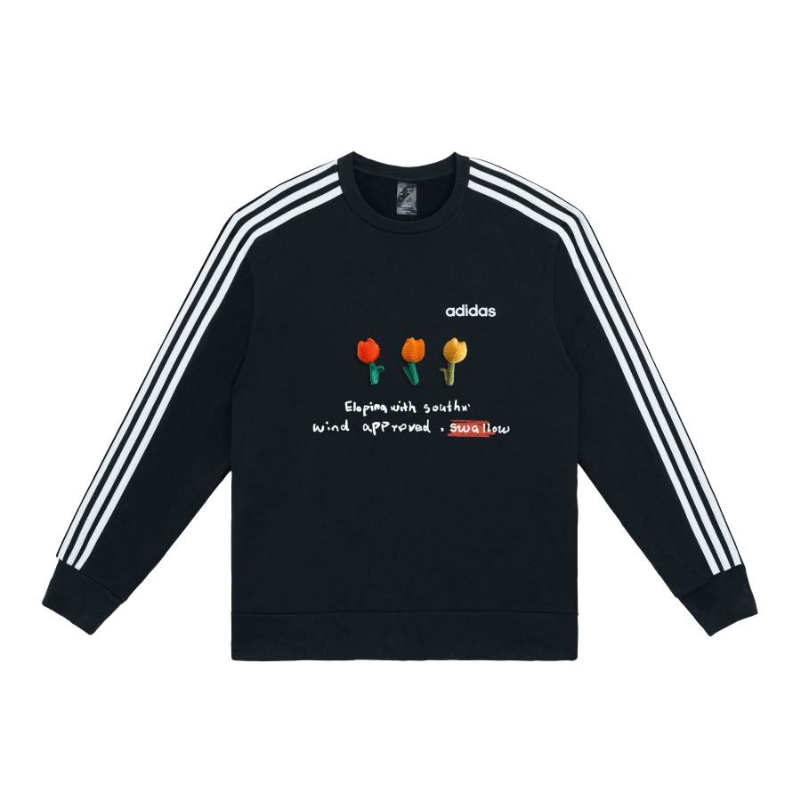 Adidas Adidas Sweatshirts Unisex Black Crew Neck Moderate Regular