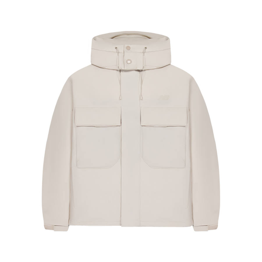 New Balance New Balance Down Jackets Men's Beige Gray Hooded Moderate