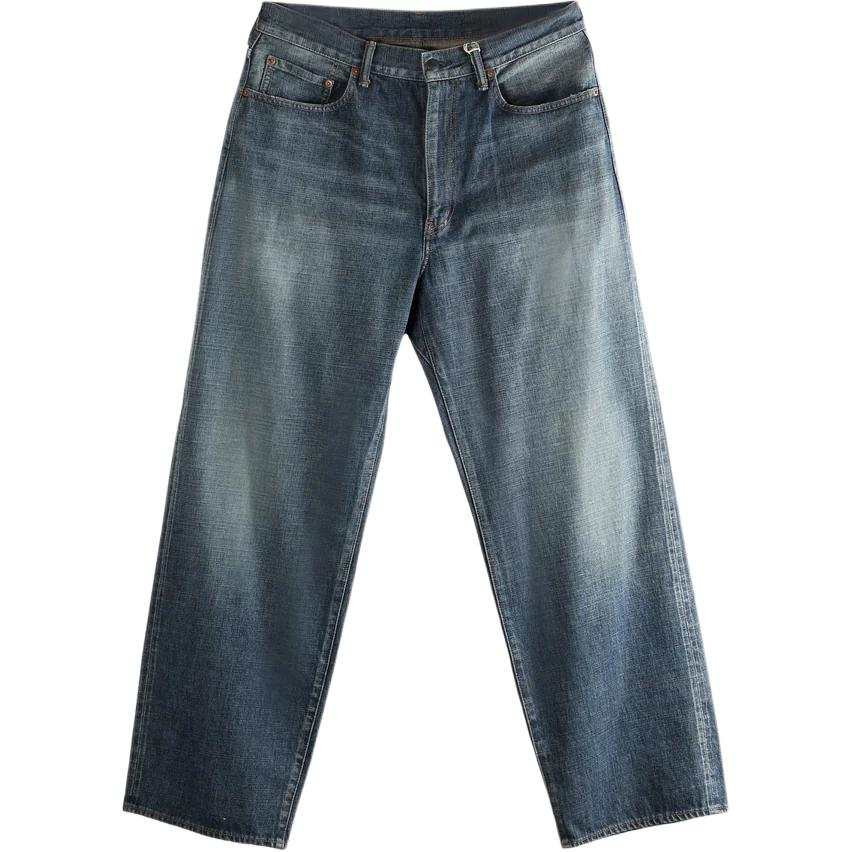 Nanamica Jeans Men's Vintage Indigo Moderate Straight Fit Pants
