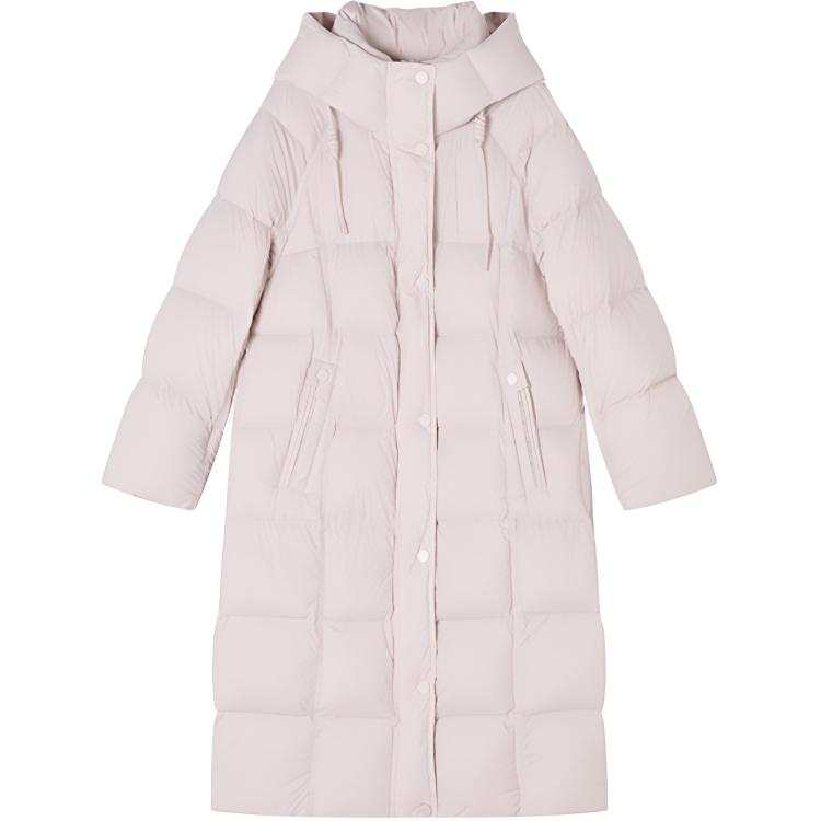 XIANGYING Down Jackets Women's Silver Peony Hooded Thickened Puffer Jacket