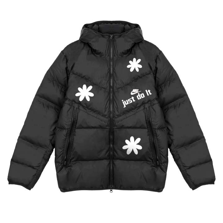 Nike Nike Down Jackets Unisex Black Hooded Moderate Down Jacket