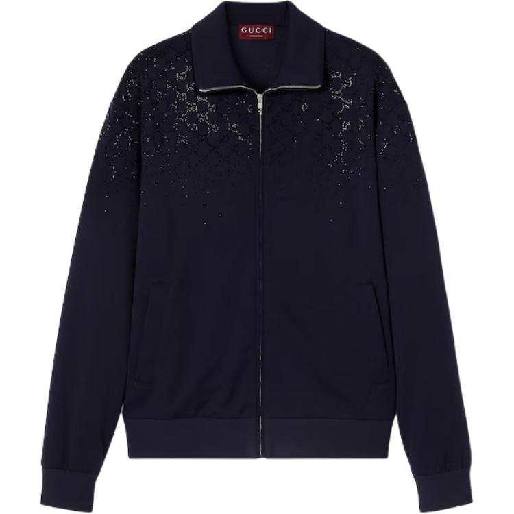 GUCCI Gucci Technical jersey zip jacket with crystals