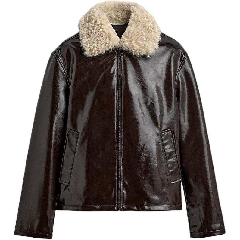 ZARA ZARA Jackets Men's Dark Brown Lapel Moderate Other