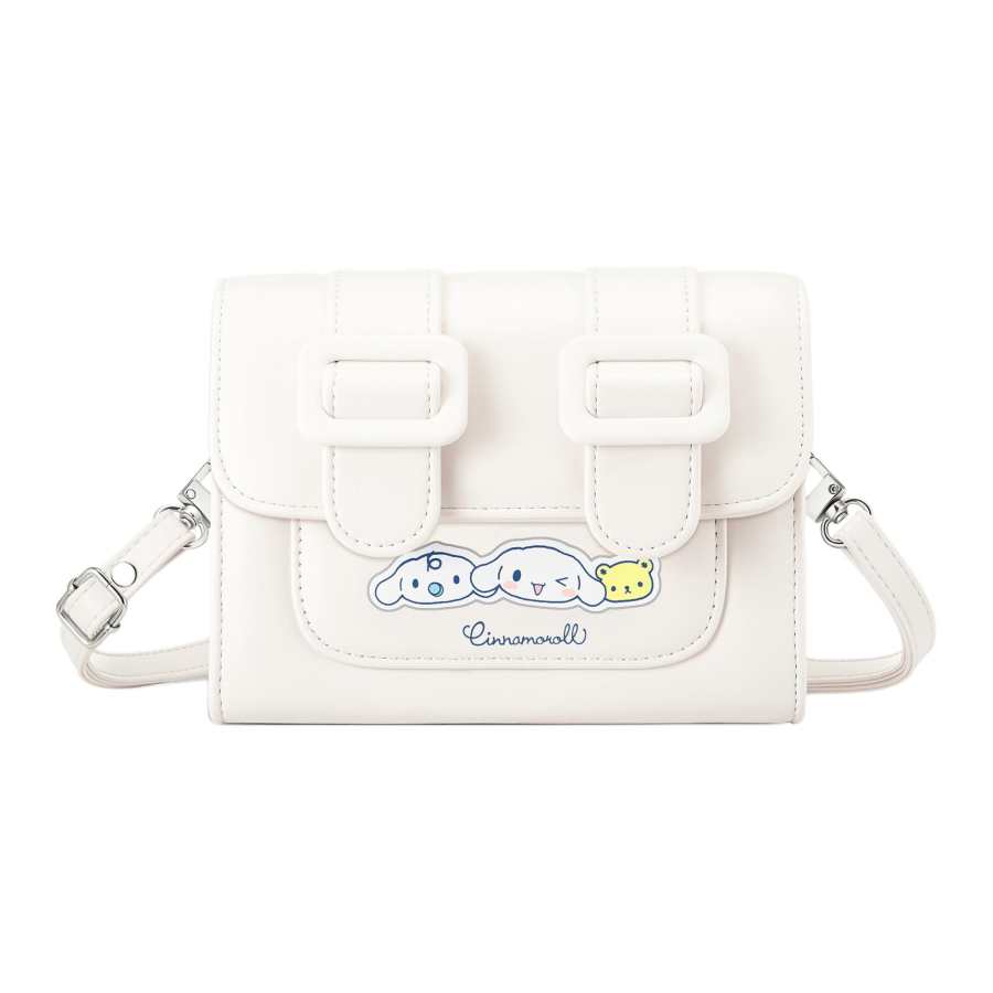 Zgo Cinnamoroll, Sanrio IP Collaboration Pu Shoulder Bag Small Women's Ecru