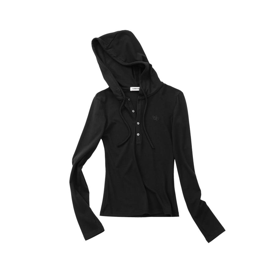 CLIMAX VISION T Shirts Women's Hooded Moderate Straight Fit