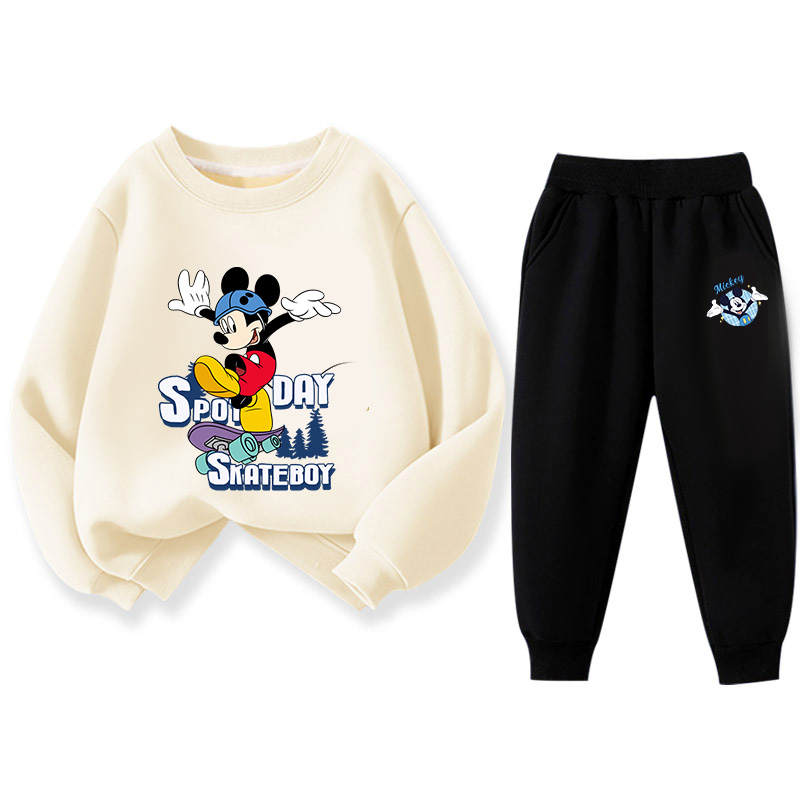 Disney Kids Casual Sportswear Crew Neck Thickness