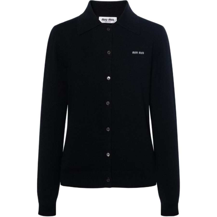 Miu Miu intarsia-knit logo cardigan