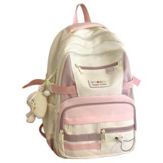 NX DOUGHNUT Nylon Backpack, Backpack Unisex Yellow/Green/Pink/Black
