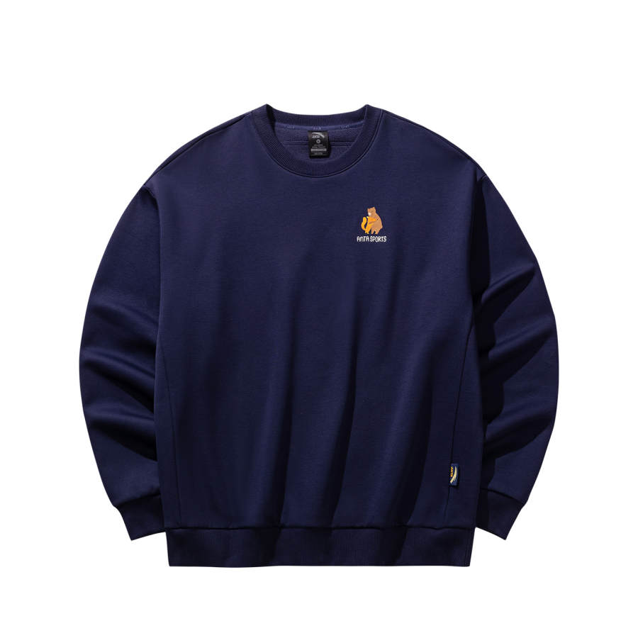 Anta Sweatshirt Unisex Cyan Dark Blue