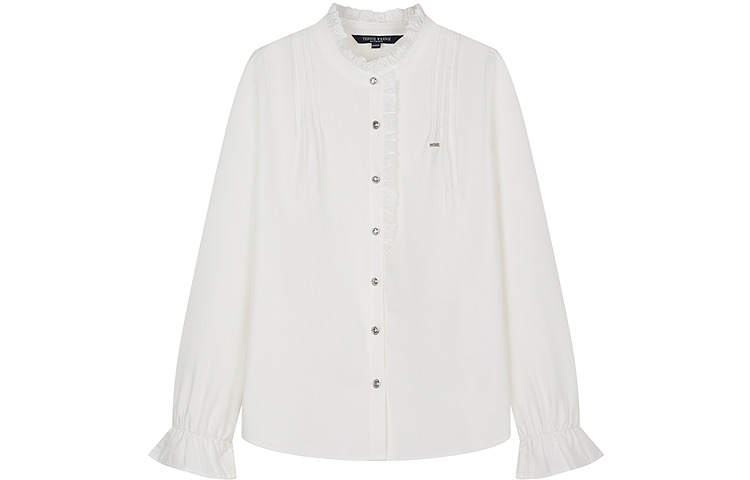 Teenie Weenie Shirts Women's White Stand Collar Moderate Other