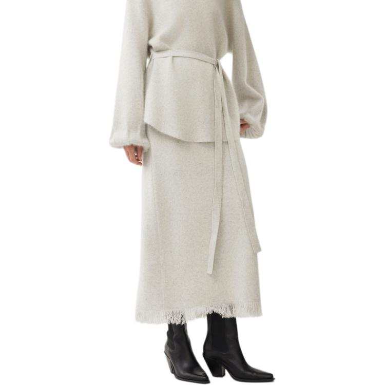 ELLE Casual Long Skirts Women's Moderate Mid Length A Line Skirt