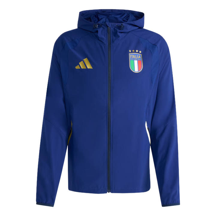 Adidas Adidas Italy Jackets Men's Victory Blue Hooded Moderate Other