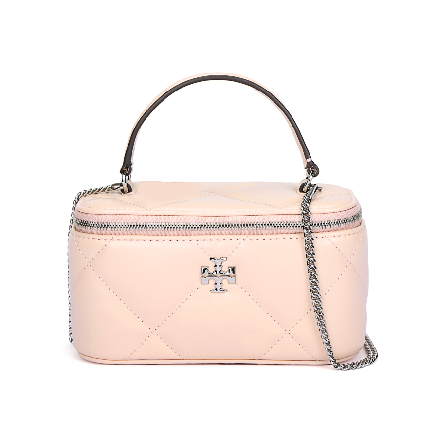 TORY BURCH TORY BURCH Kira Diamond Quilt Vanity Case Soft Pink