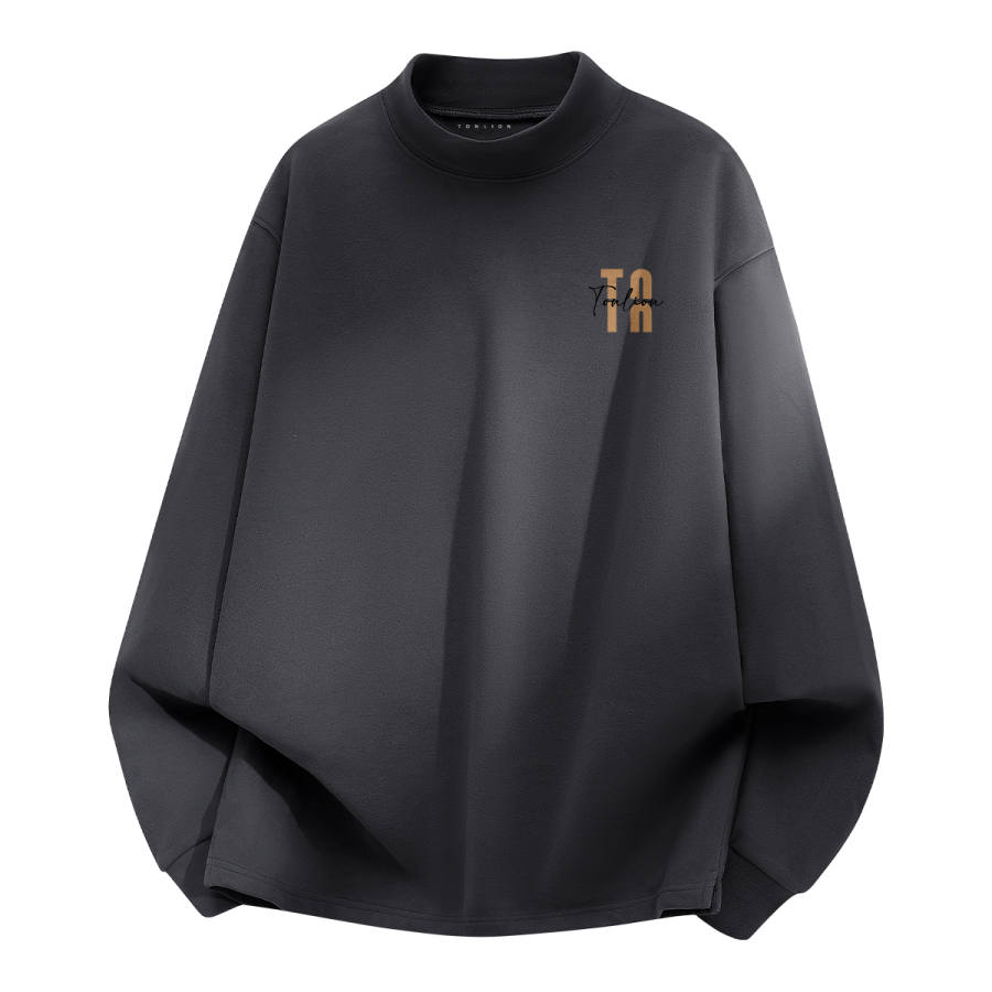 Tonlion Sweatshirts Unisex Half Turtleneck Moderate Straight Fit