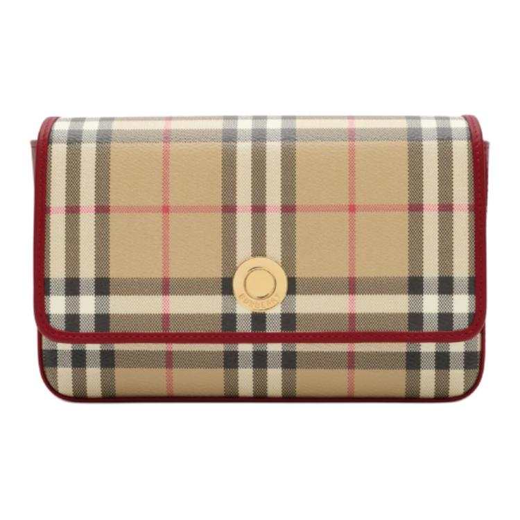 Burberry Polyurethane With Polyester And Cotton Shoulder Bag Regular Women's Archive Beige