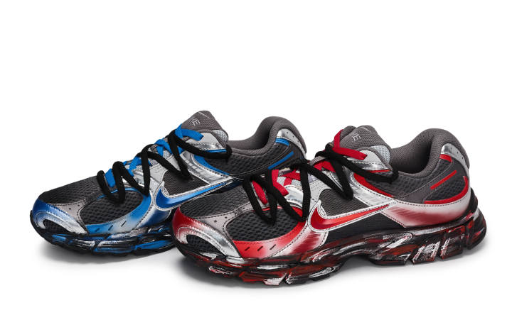 Nike Nike V5 RNR Abrasion Resistant Abrasion Resistant Low top Running Shoes Men's Black Red Blue Silver