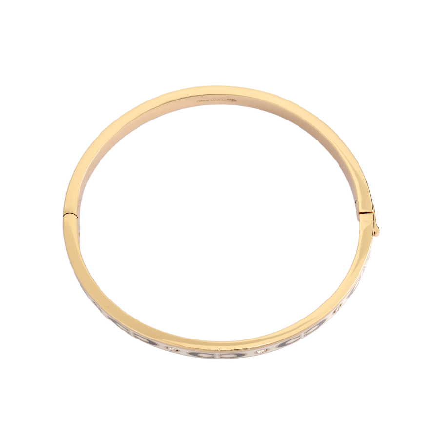 COACH COACH Glass Brass Bangles Women's Gold/White