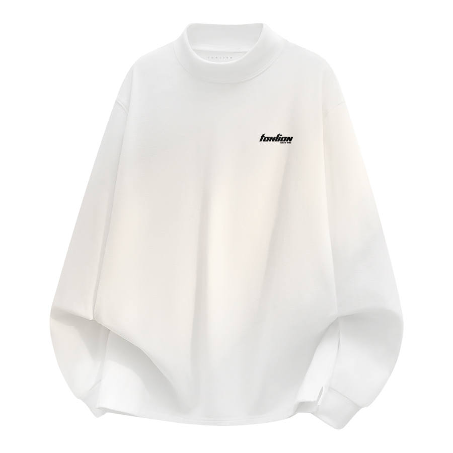 Tonlion T Shirts Unisex Half Turtleneck Moderate Straight Fit