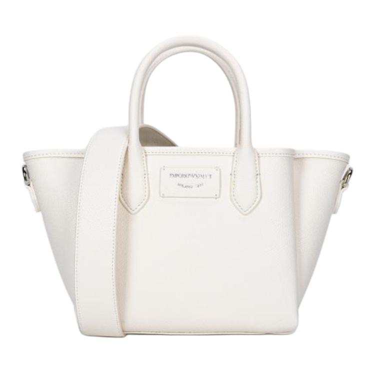 EMPORIO ARMANI PU Synthetic Leather Handbag Women's Ecru