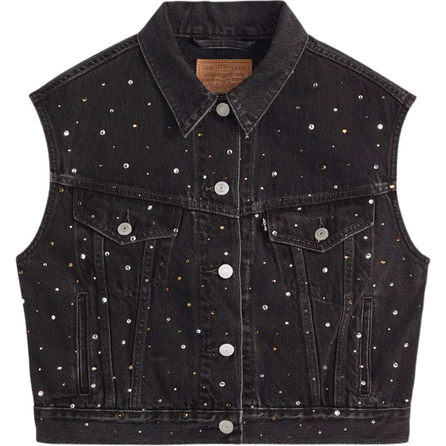 Levis Levis crystal-embellished denim vest