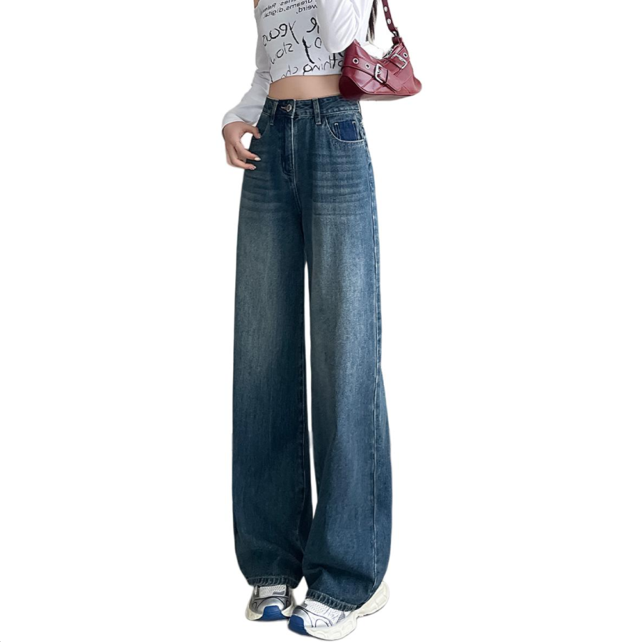 Tonlion Jeans Women's Medium Blue Moderate Wide Leg Pants