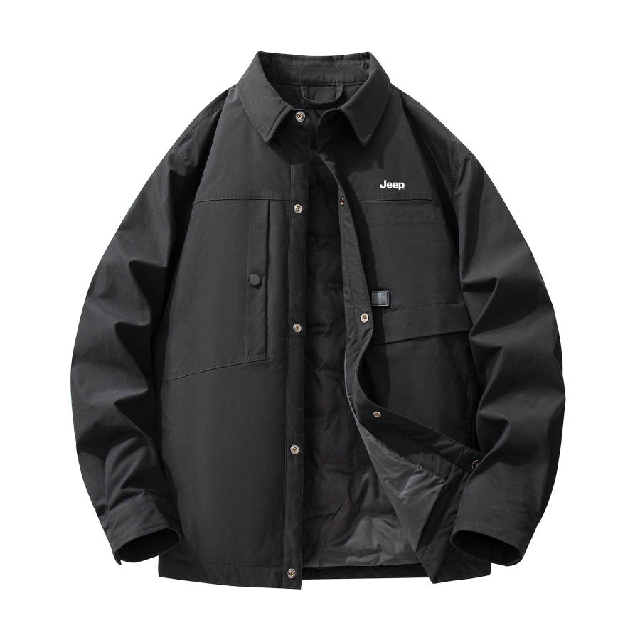 Jeep Jeep Down Jackets Unisex Lapel Thickened Down Shirt Jacket
