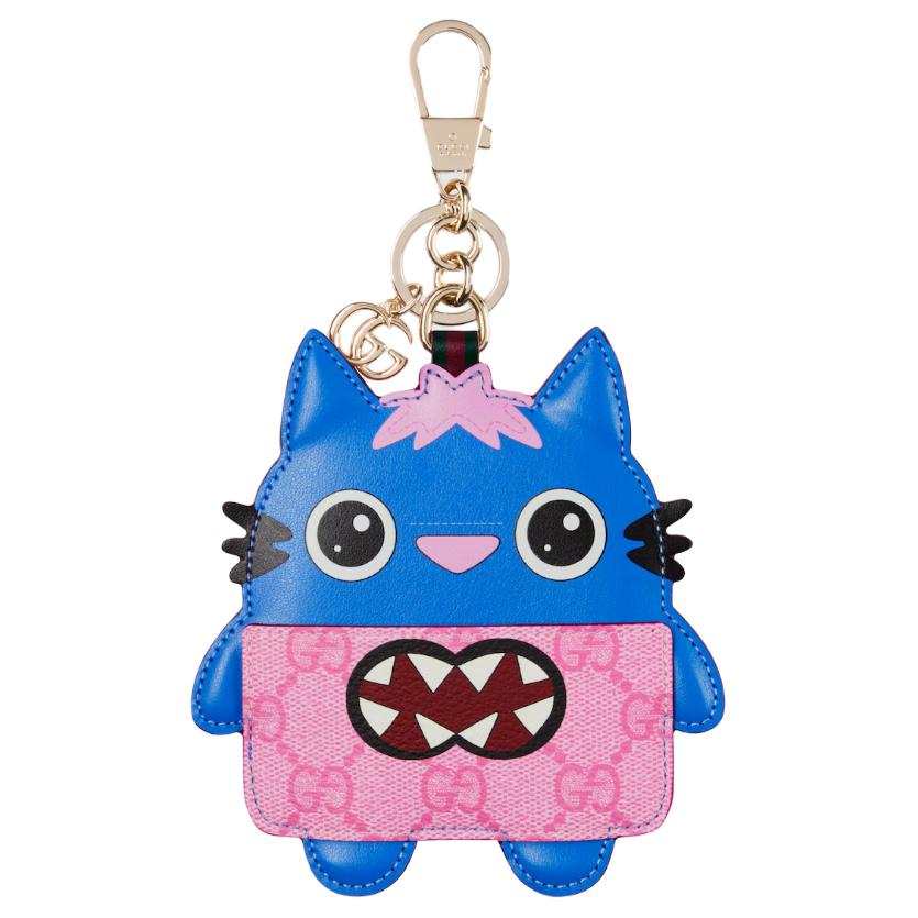GUCCI Coated Fabric Bag Charm Bag Merch Women's Pink & Blue