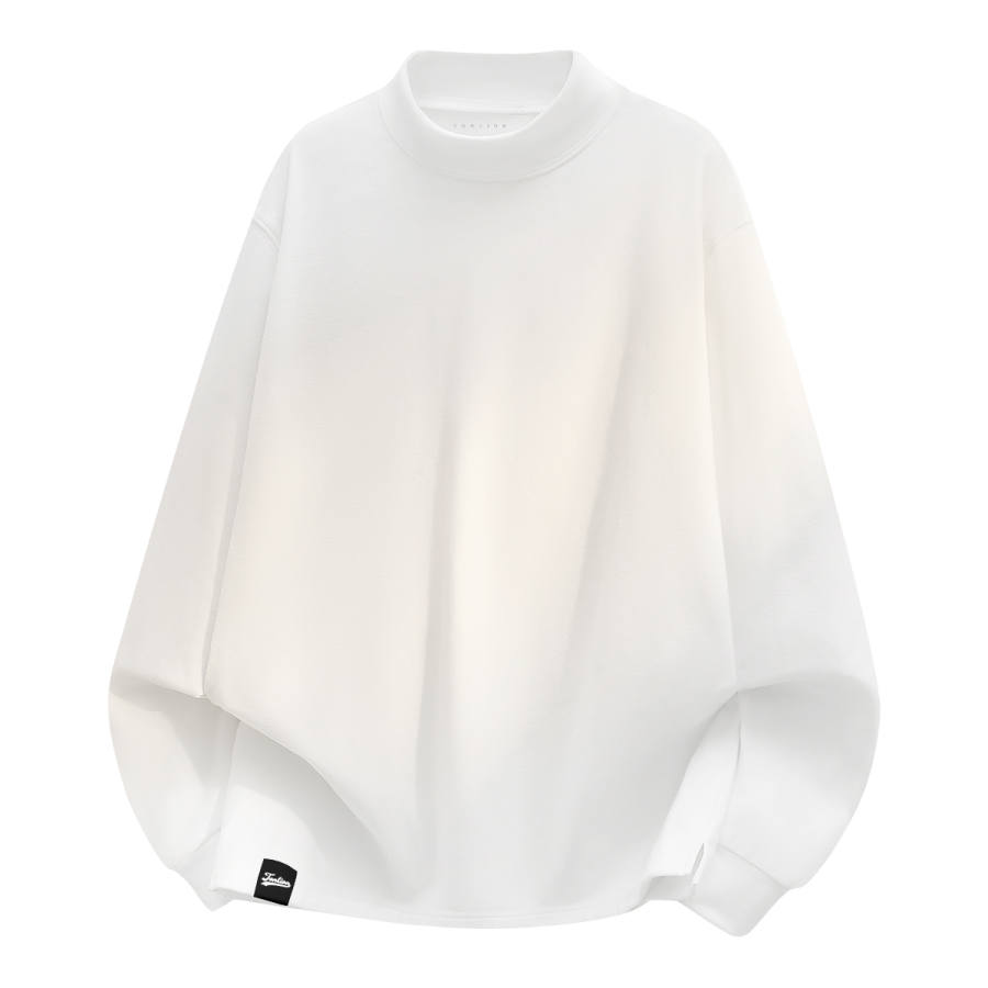 Tonlion T Shirts Unisex Half Turtleneck Moderate Straight Fit