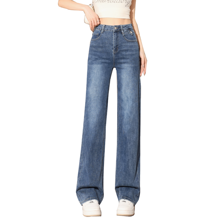 Tonlion Jeans Women's Medium Blue Moderate Straight Fit Pants