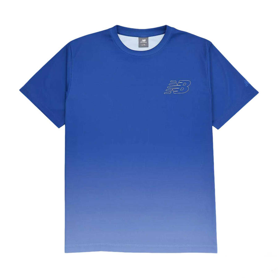 New Balance New Balance T Shirts Men's Royal Blue Crew Neck Moderate