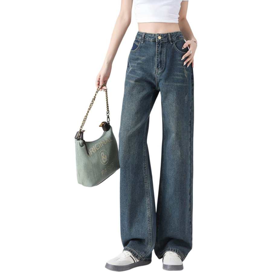 Tonlion Jeans Women's Moderate Straight Fit Pants