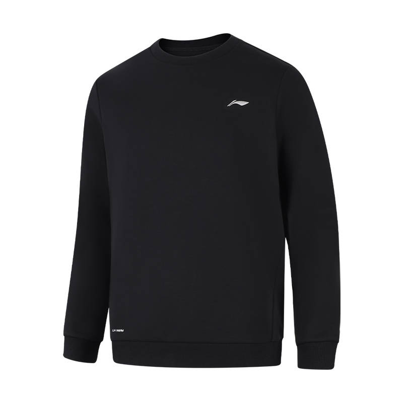 Li-Ning Li Ning Sweatshirts Men's Black Crew Neck Thickened Regular