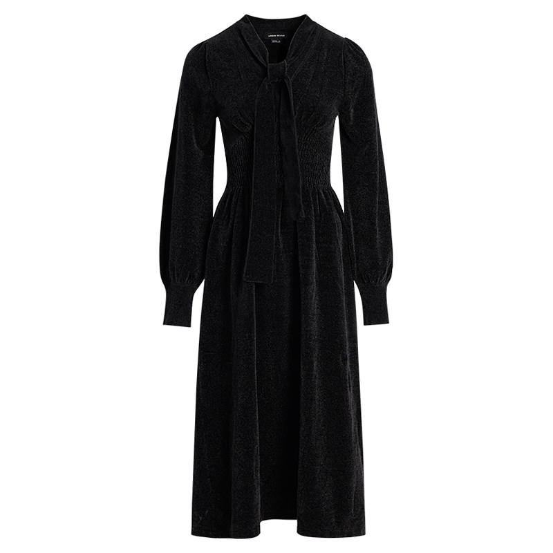 URBAN REVIVO Long Sleeved Dress Women's Jet Black