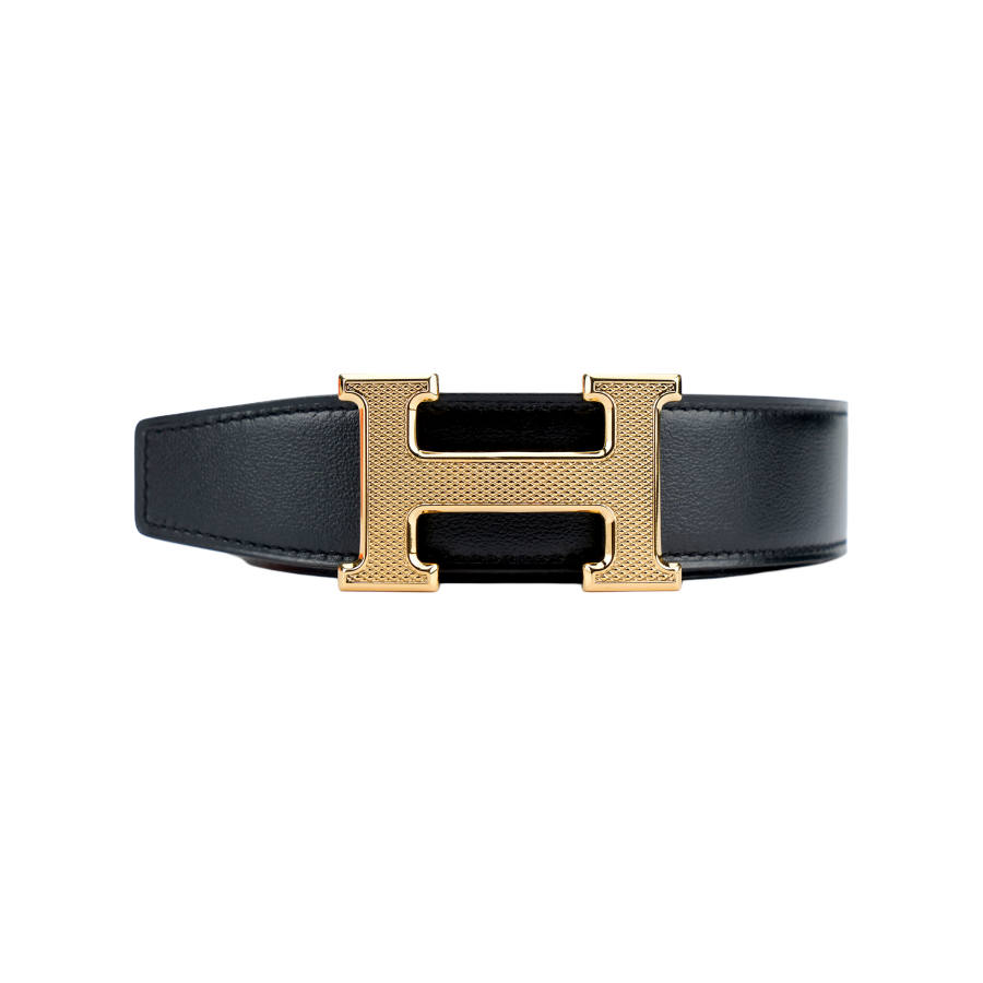HERMES HERMES Calfskin Leather Belts Women's Width 3.2cm