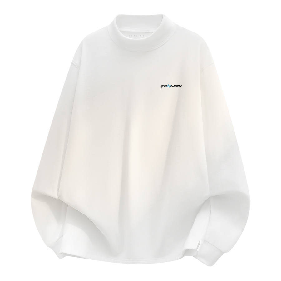 Tonlion T Shirts Unisex Half Turtleneck Moderate Straight Fit
