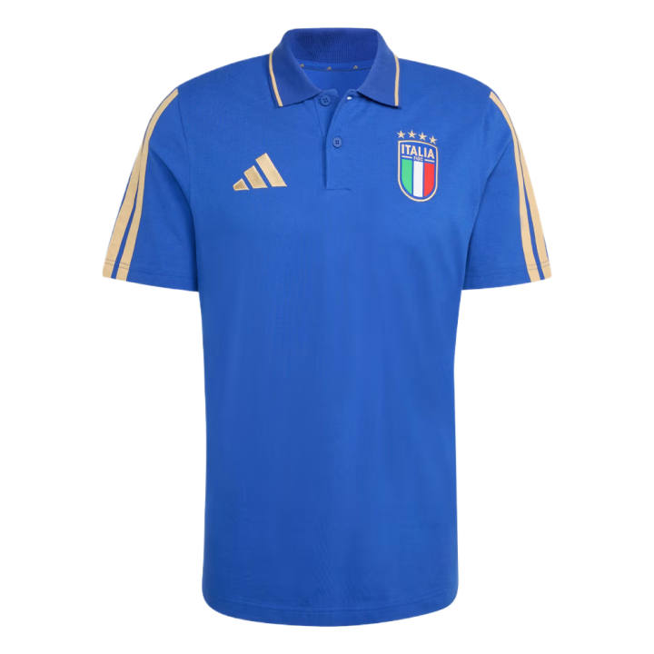 Adidas Adidas Polo Shirts Men's Bright Blue Polo Collar Moderate Straight Fit
