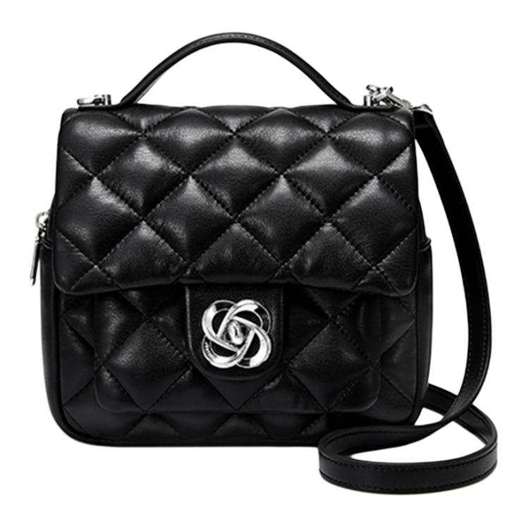 JUST STAR Synthetic Leather Handbag Women's White/Black/Pink