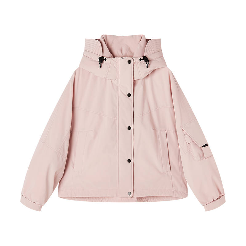 XIANGYING Down Jackets Women's Silver Peony Moderate Parka Down Jacket