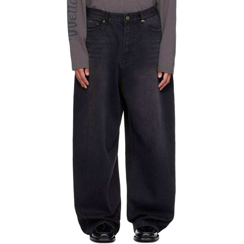 WE11DONE WE11DONE Jeans Men's Black Moderate Wide Leg Pants
