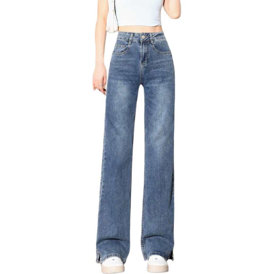 Tonlion Jeans Women's Light Blue Moderate Straight Fit Pants