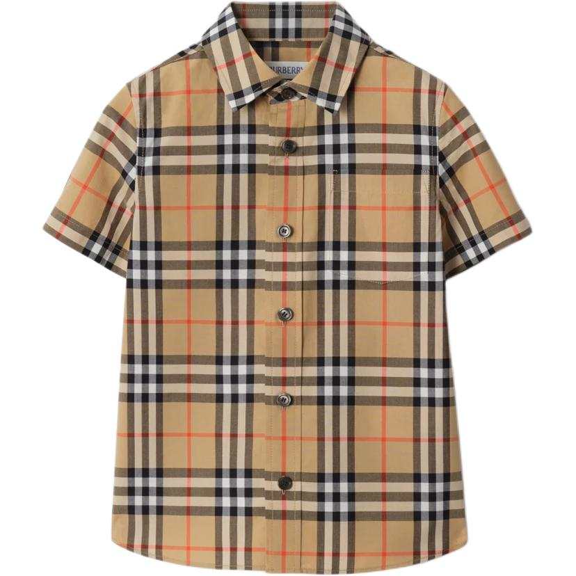 Burberry Kids Casual Shirts Pointed Collar Moderate