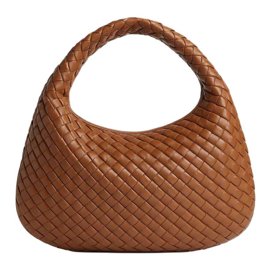 Bottega Veneta Sheepskin One Shoulder Handbag Small Women's Amber