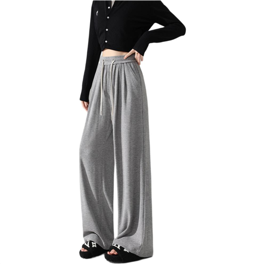Tonlion Casual Pants Women's Moderate Wide Leg Pants
