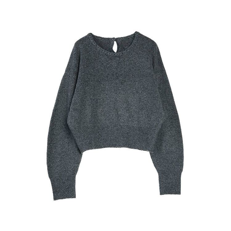 ELLE Knitwear Women's Medium Gray Crew Neck Moderate Other