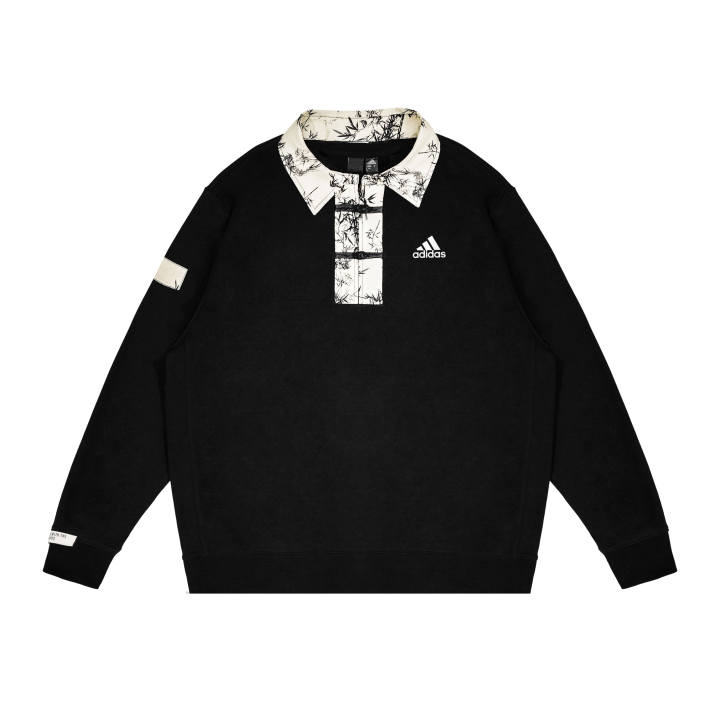 Adidas Adidas LABEL Sweatshirts Unisex Black Crew Neck Moderate Regular