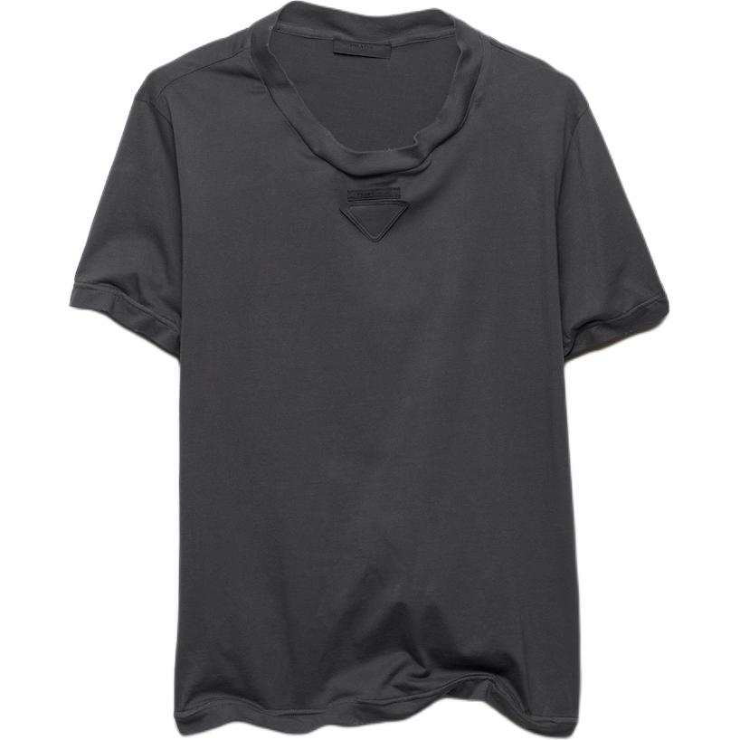 PRADA Prada Triangle-Patch Crewneck T-Shirt