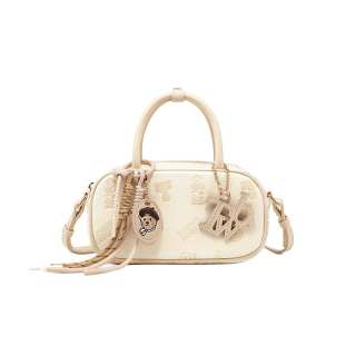 Teenie Weenie Pu Bowling Bag, Crossbody, One Shoulder, Handbag Women's