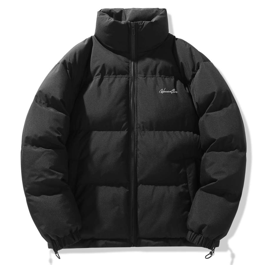 WARRIOR WARRIOR Puffer Jackets Unisex Stand Collar Thickened Padded Puffer Jacket