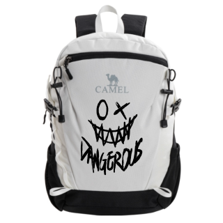 CAMEL Fabric Backpack Regular Unisex Black White